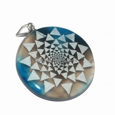 Triangle Design Disc Pendants