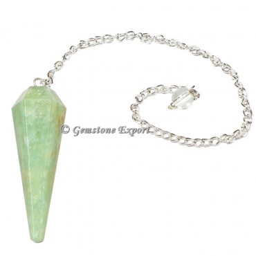 Green Aventurine Faceted Pendulum