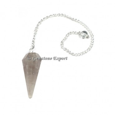 Smoke Crystal Faceted Pendulum