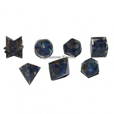 Lapis Lazuli Orgonite Sacred Geometry Set