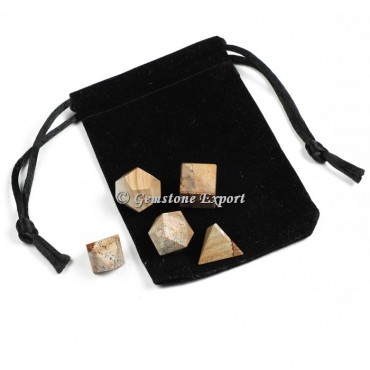 Picture Jasper With Black Pouch