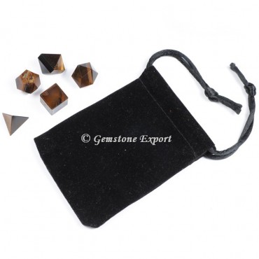 Tiger eye With Black Pouch