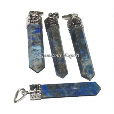 Lapis Lazuli Cap Pencil Pendants
