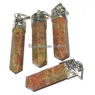 Unakite Cap Pencil Pendants