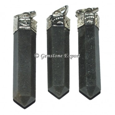 Grey Aventurine Cap Pencil Pendants