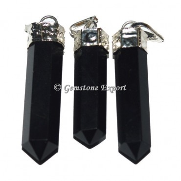 Black Agate Cap Pencil Pendants