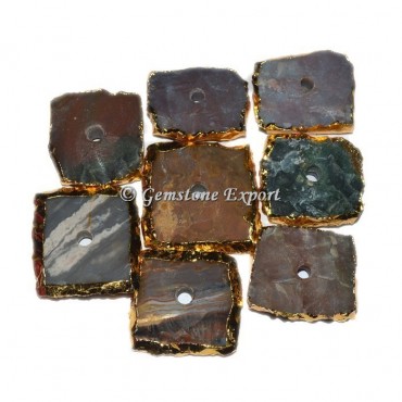 Hammered Agate Square Knob