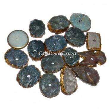 Multi Shape Agate Hammered Knob