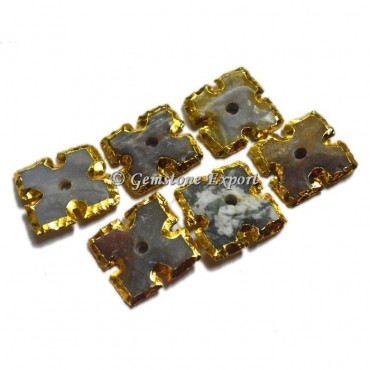 Gemstone Square Stone Arrowheads Knob