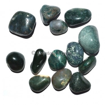 Moss Agate Pebble Stones