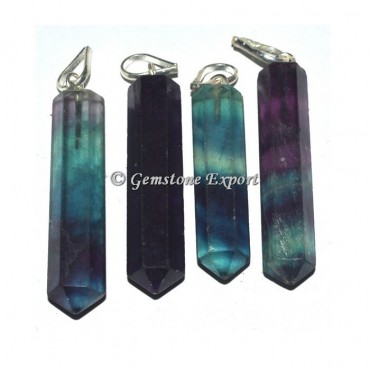 Multi Flourite Pencil Pendants