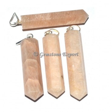 Cream Moonstone Pencil Pendants