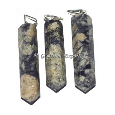 Indian Charoite Pencil Pendants