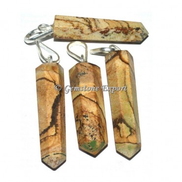 Picture Jasper Pencil Pendants