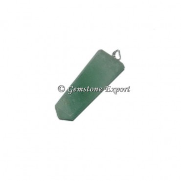 Green Aventurine Flat Pencil Pendants