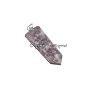 Lepidolite Flat Pencil Pendants