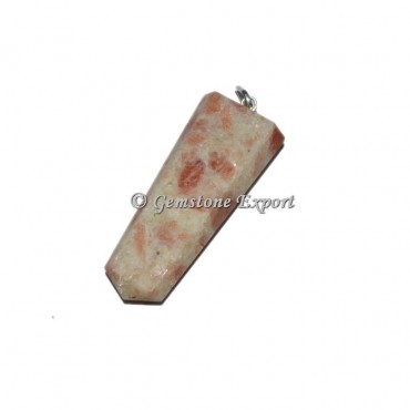 Sunstone Flat Pencil Pendants