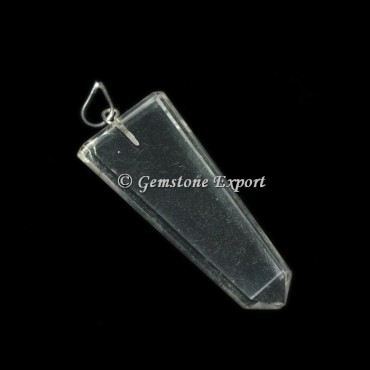 Crystal Quartz Flat Pencil Pendants