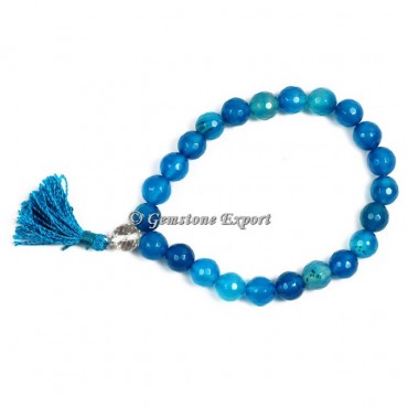 Faceted Blue Onyx Yoga Bracelets
