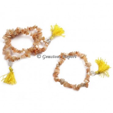 Golden Quartz Chips Yoga Bracelets