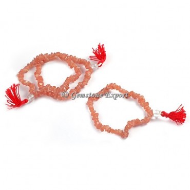 Cherry Quartz Chips Yoga Bracelets