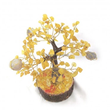 Yellow Agate Stone Tree