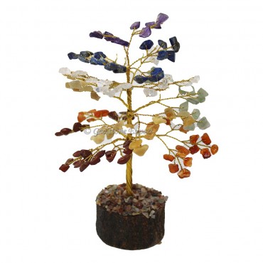 Seven Chakra Golden Wire Tree(150 Chips)