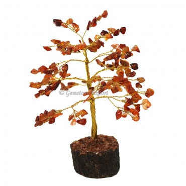 Red Carnelian Golden Wire Tree(150 Chips)