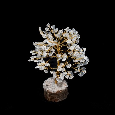 Crystal Quartz Golden Wire Tree(150 Chips)