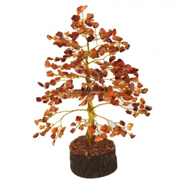 Red Carnelian Golden Wire Tree(300 Chips)