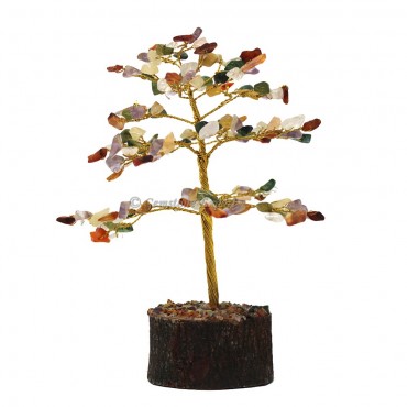 Multi Stone Golden Wire Tree (150 Chips)