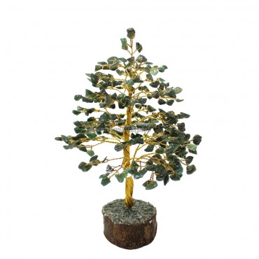 Dark Green Aventurine Golden Wire Tree(300 Chips)