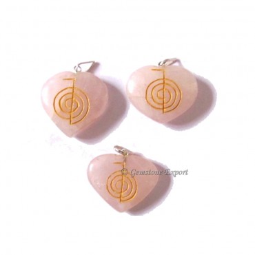 Rose Quartz Reiki Pendants