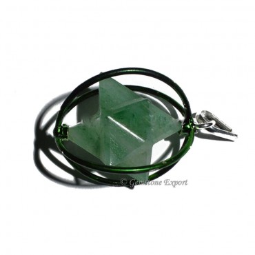 Green Aventurine Merkaba Cage Pendants