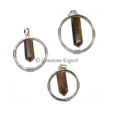 Tiger Eye Round Pencil Pendants