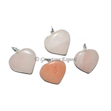 Rose Quartz Heart Pendants