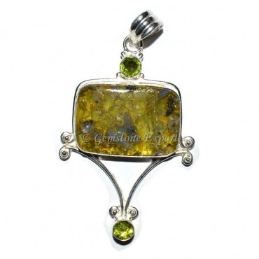 Peridot Orgonite Pendants