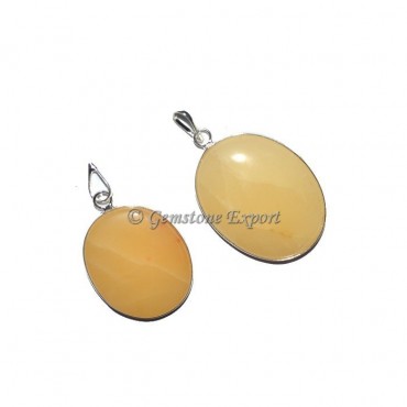 Yellow Aventurine Oval Pendants