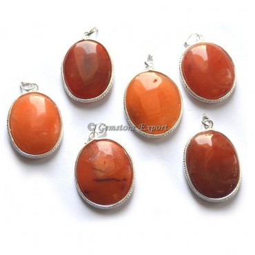 Red Carnelian Oval Pendant