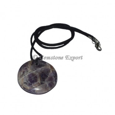 Amethyst Disc Pendant