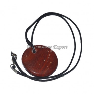 Red Jasper Disc Pendant