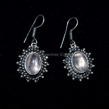 Crystal Quartz Oval Cab Earing