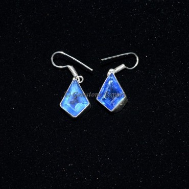 Blue Sapphire Oval Earing