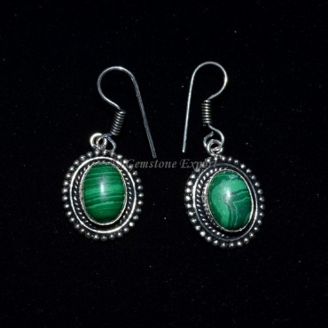 Malachite Oval Earing