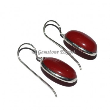 Red Onyx Dark Color Earrings