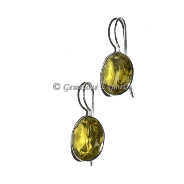 Lemon Quartz Stone Earrings