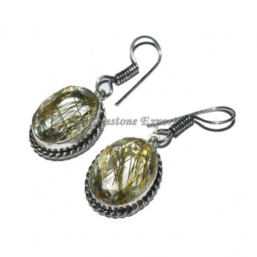 Duplicate Rutile Quartz Earrings