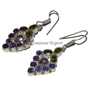 Faceted Assorted Gemstone Earrings