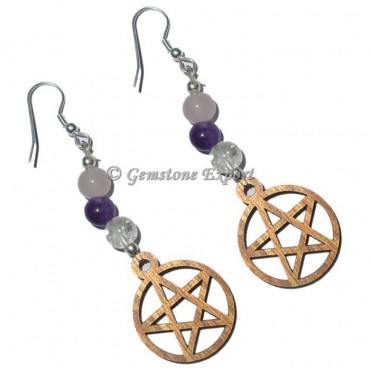 Pentagram Healing Earring