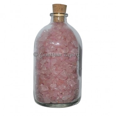 Rose Quartz Big Size Gems Bottle